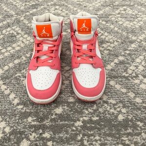 Nike Kids Pink and White Air Sneakers